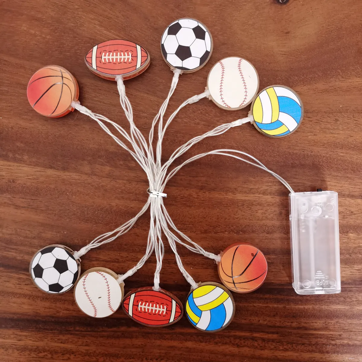 Led الاكريليك الكرة الإضاءة سلسلة غرفة الأطفال الديكور جو الحفلات الدعائم الخفيفة