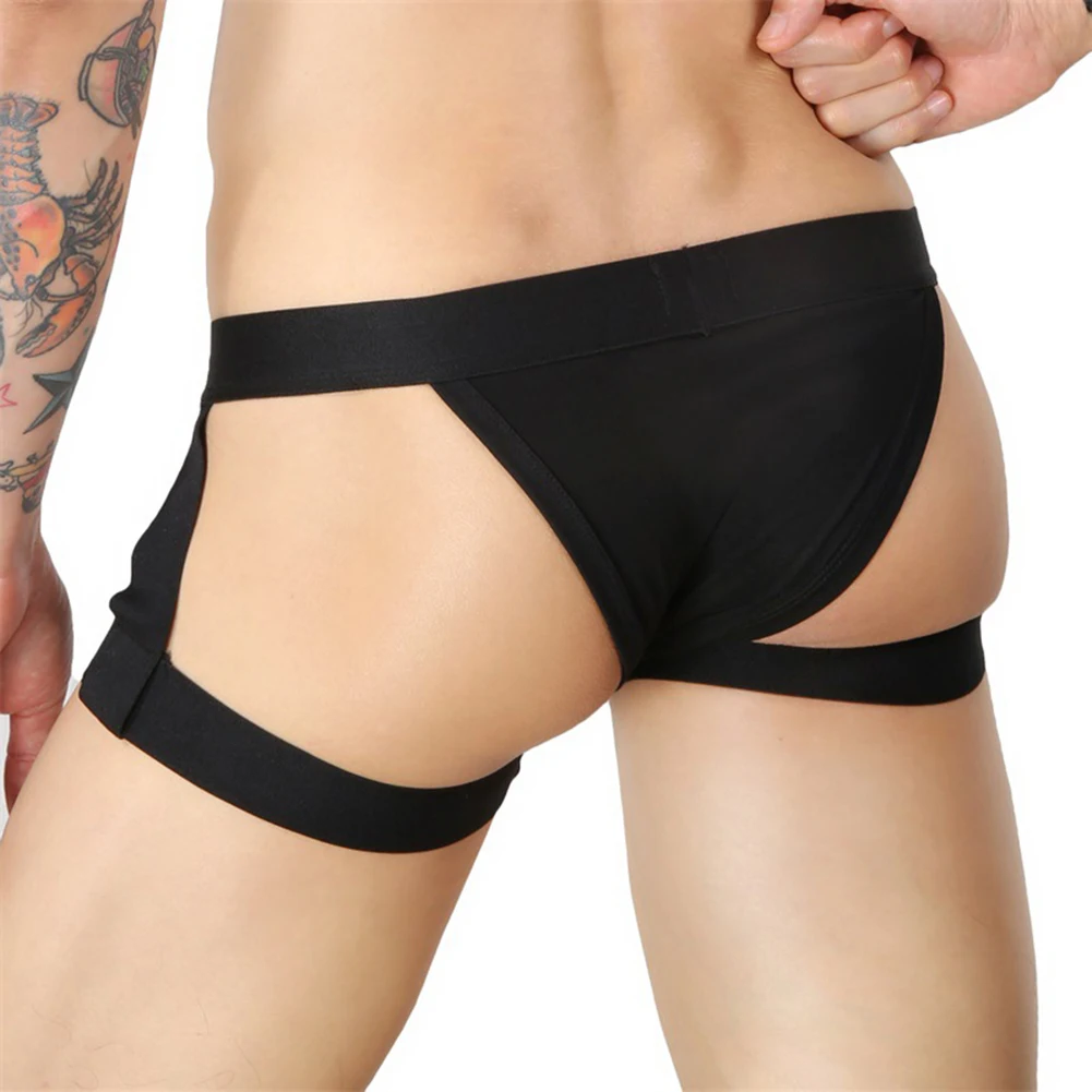 

Mens Thongs And G Strings Sexy Low Rise Pouch Briefs Hollow Backless Strappy Jockstrap Underwear Gay Tangas Hombre