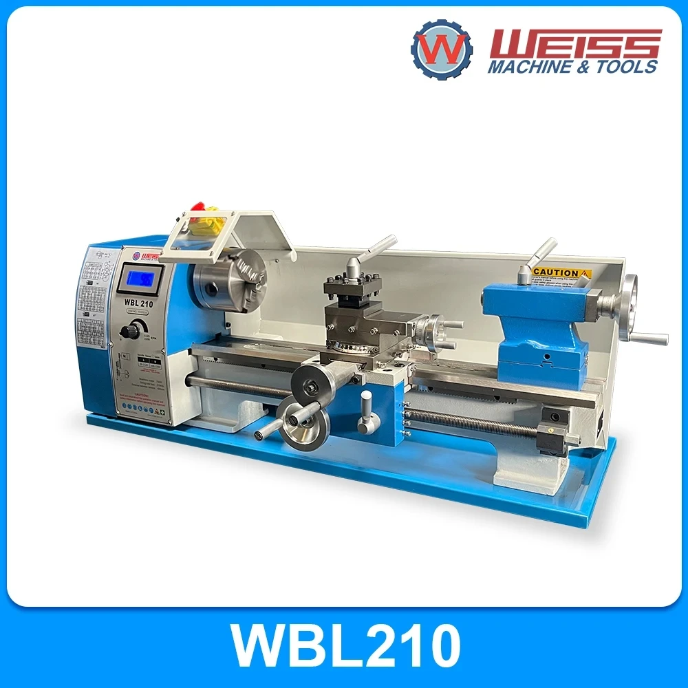 WEISS WBL210 400mm metal lathe benchtop lathe tools 750W BLDC motor variable speed 2500rpm for turning tool with machine center