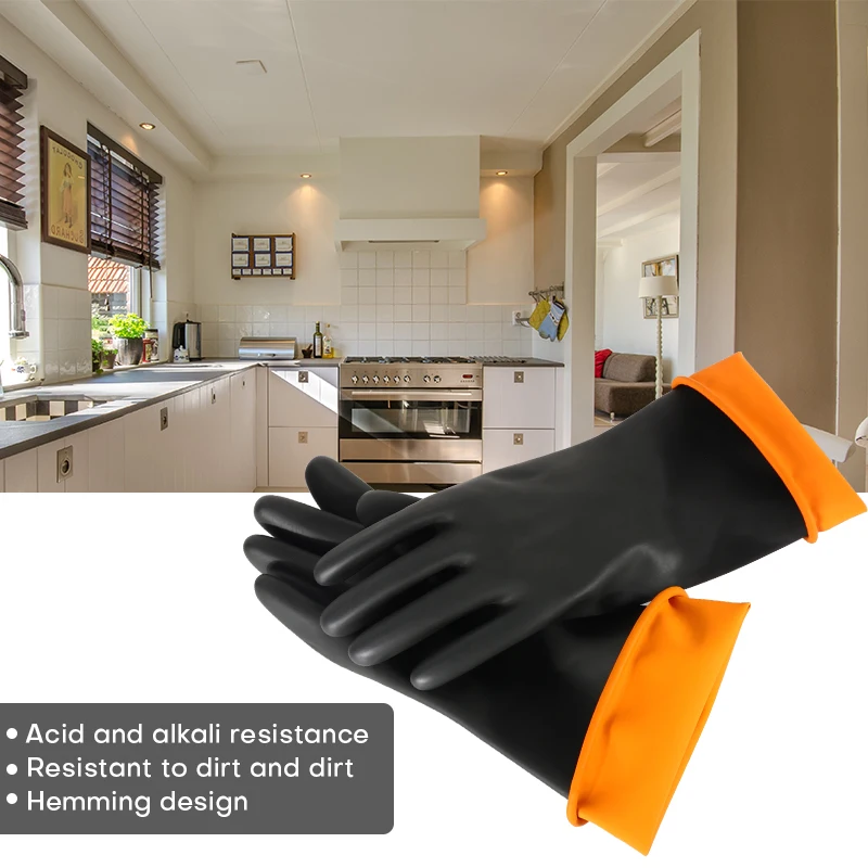 32cm luvas de látex trabalho luva de segurança ferramenta de limpeza de luvas de homem mulher para o trabalho casa guantes limpeza hogar cozinha limpo accessorie