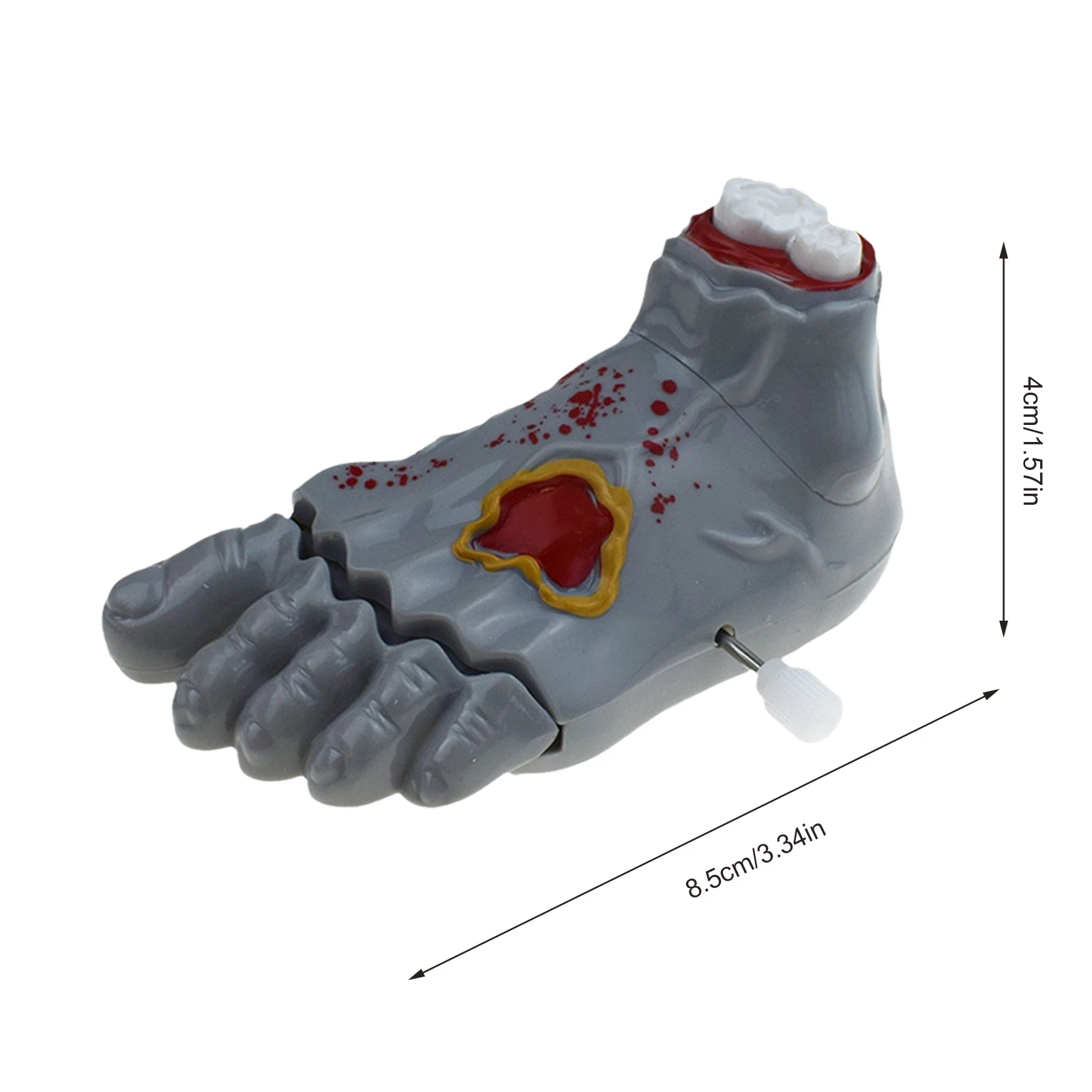 6 ชิ้นฮาโลวีน Zombie ฟุต Wind-Up ของเล่นความแปลกใหม่กระโดดและเดิน Clockwork ของเล่นฮาโลวีนของเล่น Prank ของเล่นฮาโลวีน Goodie