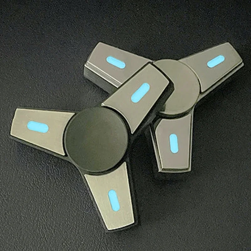 Mini Fidget Spinner Luminous EDC Stress Relief Toy Stainless Steel Spinning Top Gyroscope Gyroscope Relieve Stress-Relieving New