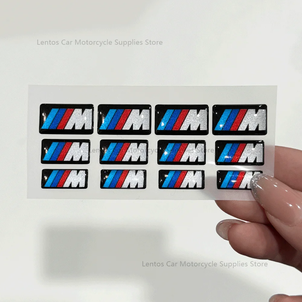 12 stks/set 3D kleine autostickers stuurwiel emblemen voor motorfiets aanpasbare stickers auto-accessoires