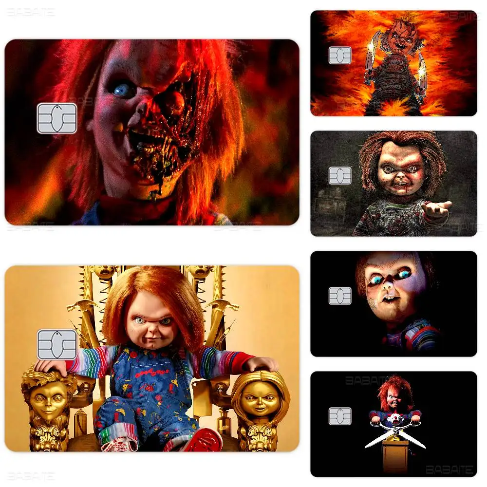 Child's Play Chucky Diy Credit Debit Card Sticker Party Sticker Decoration Waterproof Small Chip Card Skin Sticker