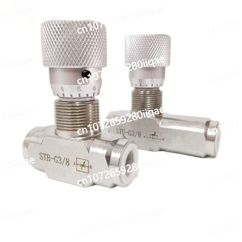STB G1/4 G3/8 Bi-Directional Flow Restrictor Hydraulic Valve Carbon Steel Flow Control Valve for Hydraulic Systems