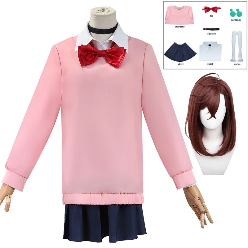 

Ayase Momo Cosplay DAN DA DAN Cosplay Costume Dandadan Wig Women Hoodie Skirt Earrings Halloween Party Role Playing Dress Outfit
