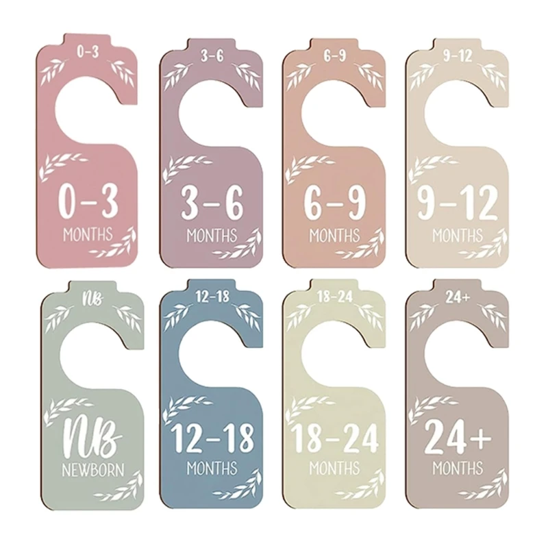 Set of 8 Baby Closet Wooden Dividers Nursery Wardrobe Divider Wardrobe Partition