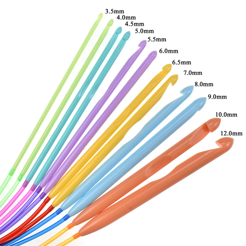 

12Pcs Circular Knitting Needles Set Premium Bamboo Crochet Tools with Transparent Plastic Tube for DIY Weaving Crafts Crochet