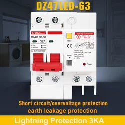 Interruttore principale interruttore differenziale RCD RCBO 10A 16A 20A 32A 40A 63A AC220V 110V interruttore differenziale