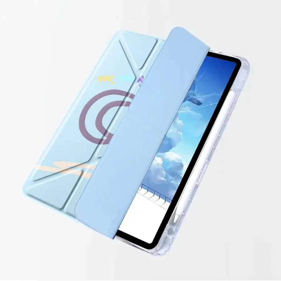Tablet Case For iPad Pro 2025 Pro 11th 10th 9th 8th 7th 12.9inch Mini 6 7 Air 4 5 M3 M2 1 2 M4 11inch Y-Fold Holder Cover