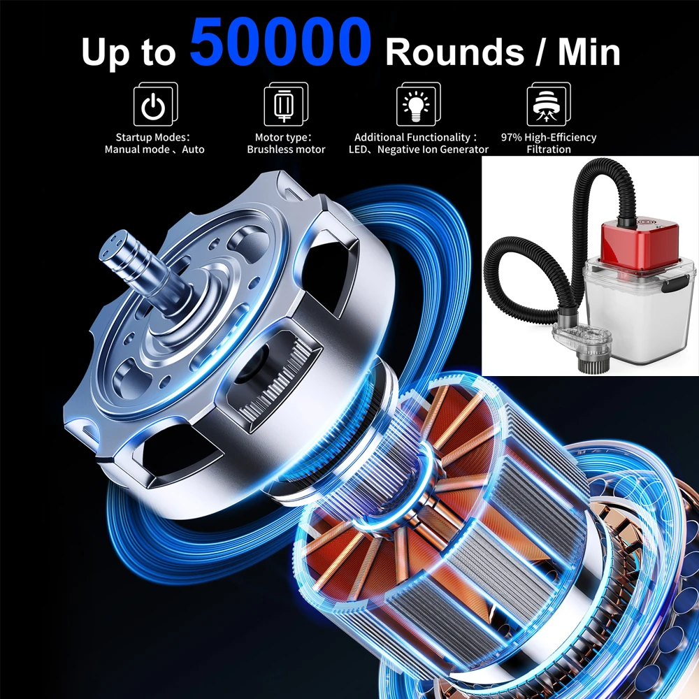 M1 Vacuum Cleaner 50000 Rounds CNC Engraving Machine Vacuum Cleaner For TTC450 TTC450 PRO TTC3018 CNC Wooden Router Machine Compatible 775 Motor 500W Spindle Motor