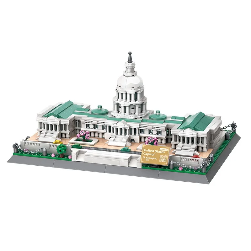 Architecture Street View Building Blocks The United States Capitol Model Set Bricks Assembled Toys Gifts Decoration