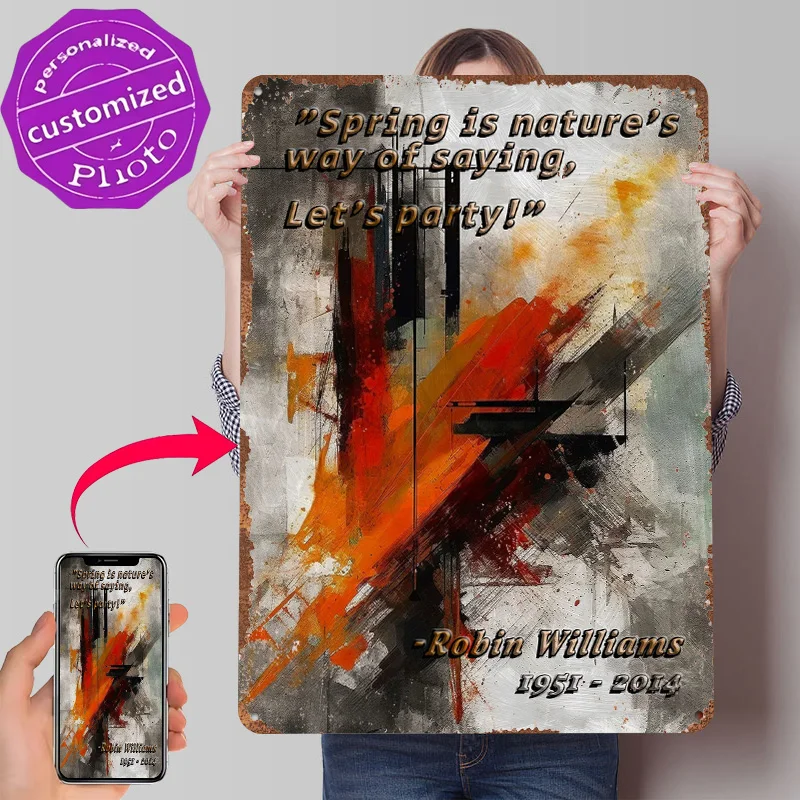 Lets Party Tinplate Poster Customized Wall Art Retro Vintage Metal Signs for Fans House Desk Decor Room Home and Decoration Cozy