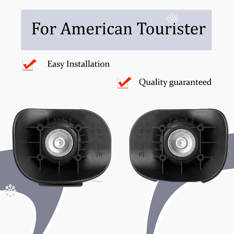 For American Travelers W065 Omnidirectional Rotating Universal Luggage Wheels Quiet and Wear-resistant Design Easy installation