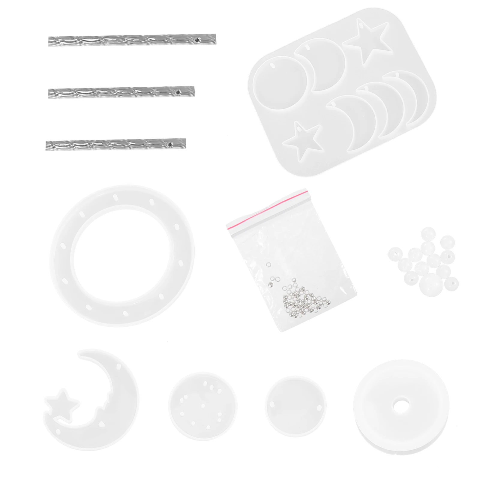 

Wind Chime Mold Material Pack Silica Gel Epoxy Crystal Hanging Ornament Pendant Making Kit DIY Jewelry Supplies High Flexibility