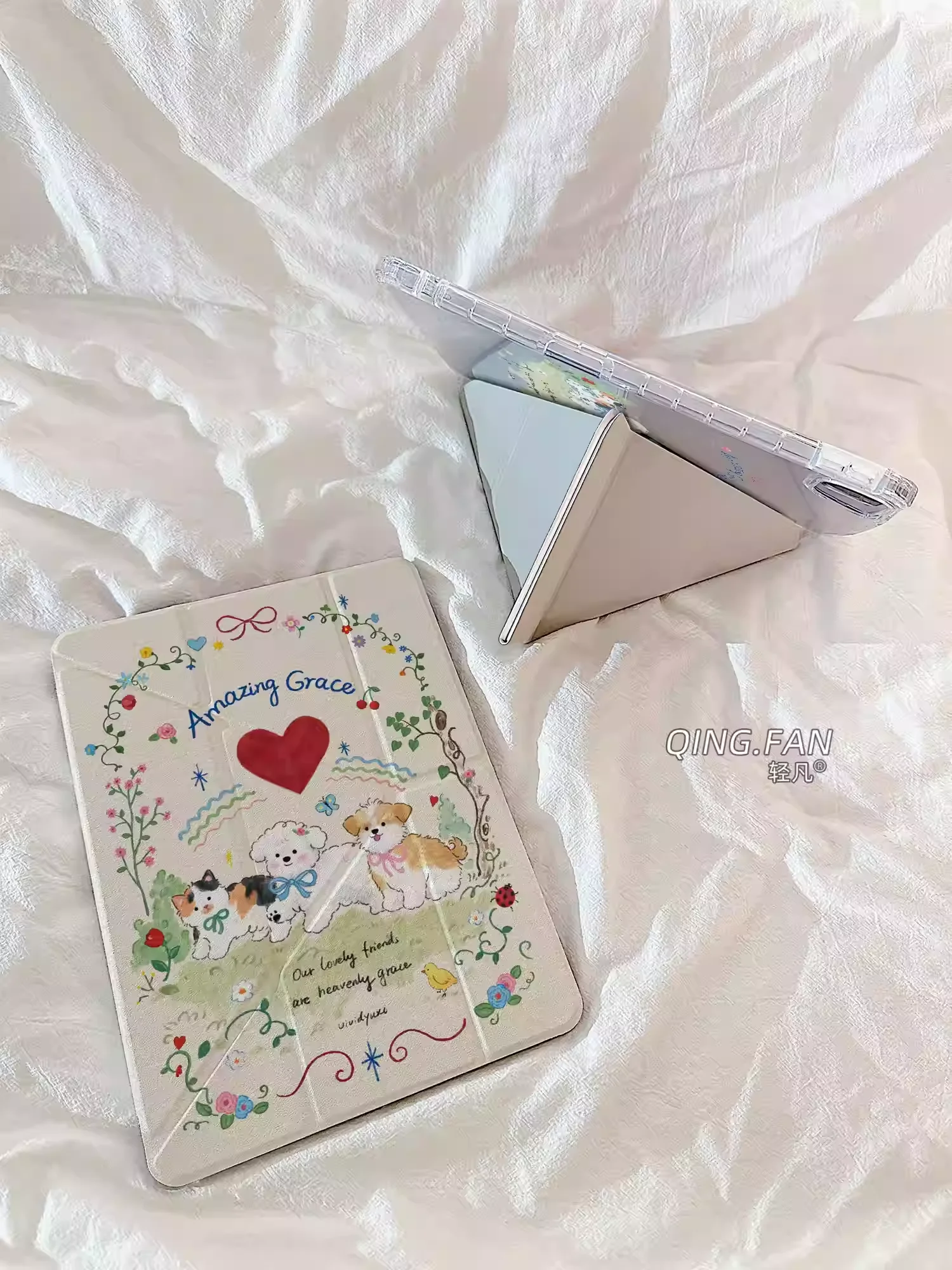 

Чехол для планшета с мультяшным рисунком собаки для iPad Pro 11 12.9 13 M2 M3 M4 M5, чехол-накладка для iPad 8.3 9.7 10.2 5/6/7/8/9/10/11-го поколения, Air 4 5 6 7