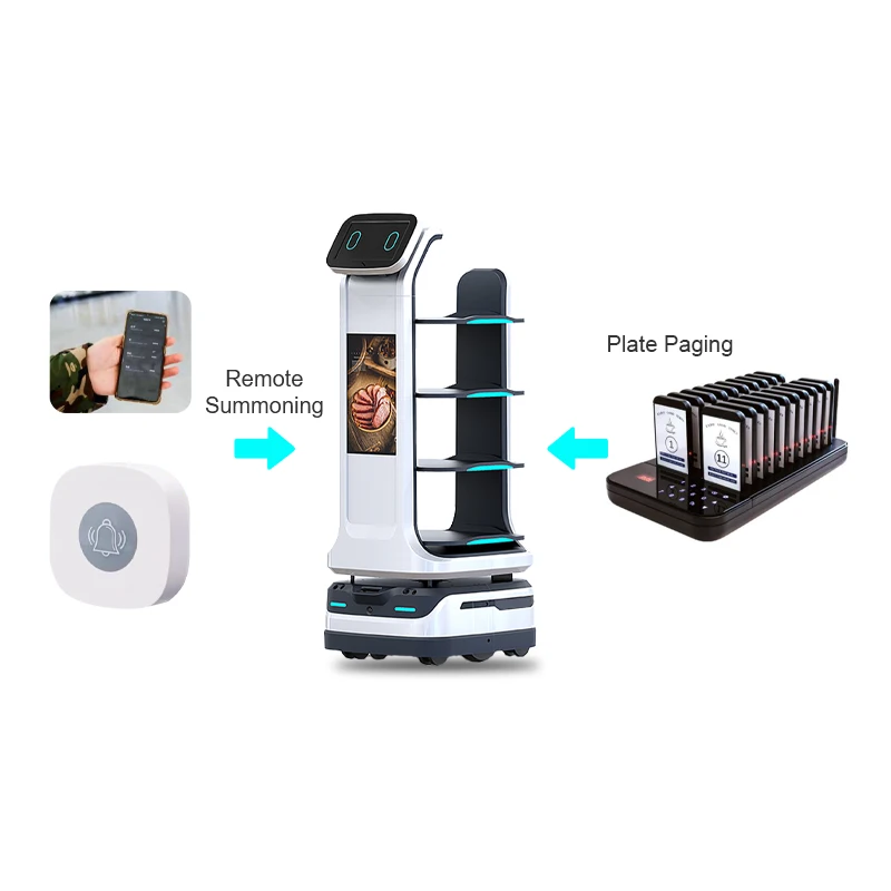 Restaurant Smart Food Delivery Vehicle Intelligent Multi Tier Auto Delivery System for Restaurants Hotels