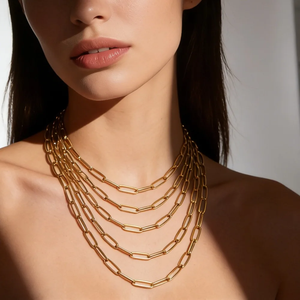 

20 шт. 36/40/45/50/55 см позолоченные/посеребренные цепочки из нержавеющей стали 4 мм, ожерелья-чокеры, оптовая продажа, для рукоделия и DIY