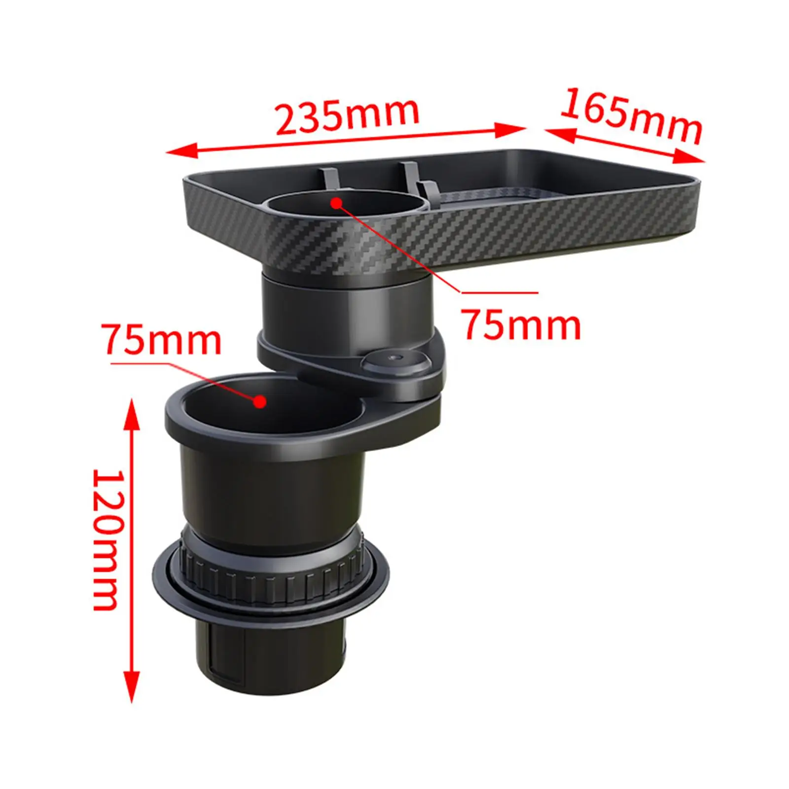 자동차 컵 거치대 확장기 가제트, 실용적인 자동차 음식 트레이, 조절 가능한 일반 컵