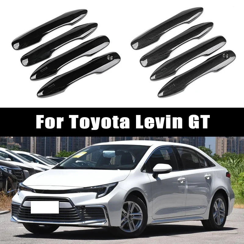 

Carbon Fiber Chrome Car Door Handle Cover Scratch Protective Accessories for Toyota Levin GT 2021-2024 2022 2023