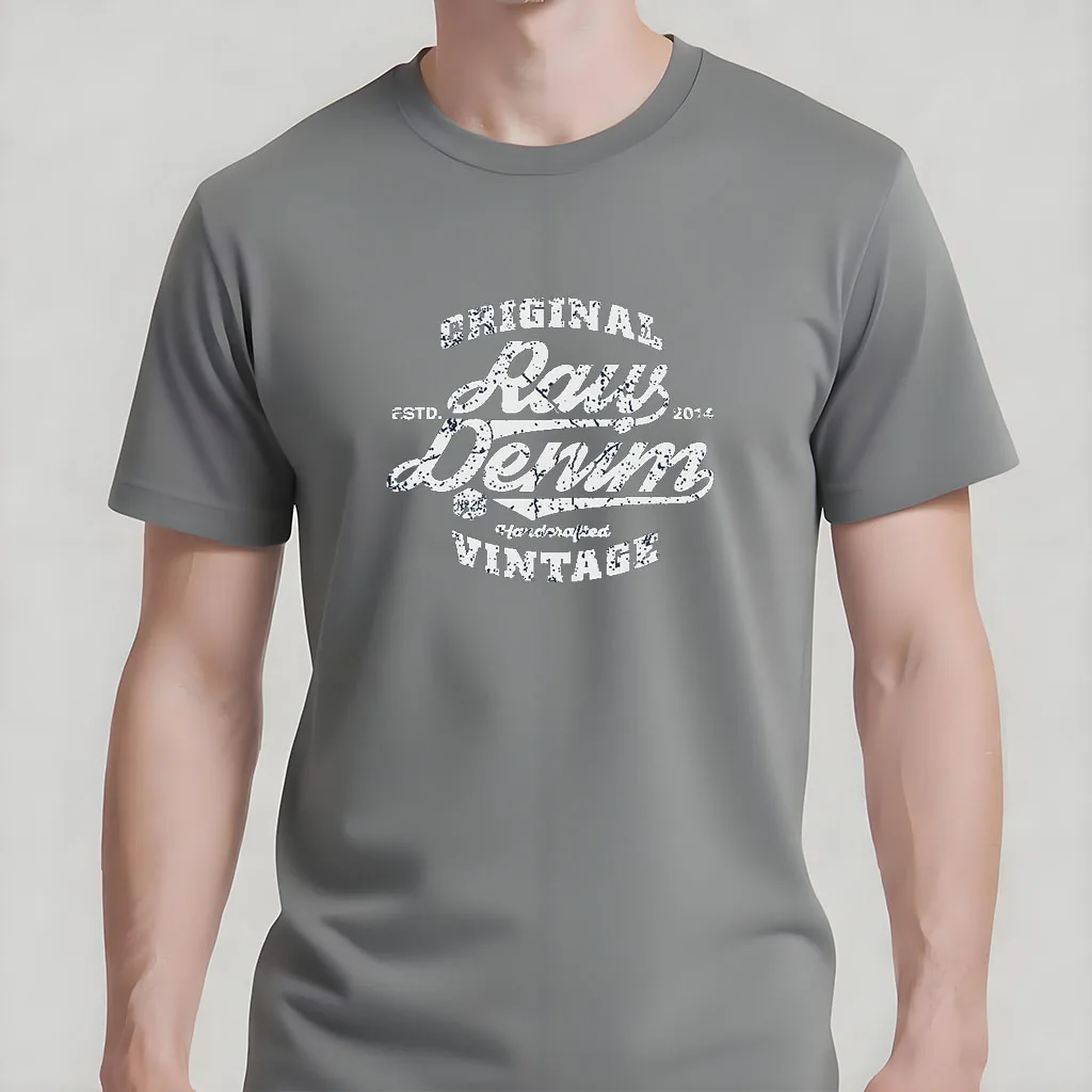 Retro-Herren-T-Shirt im nordischen Stil mit Buchstabendruck, kurze Ärmel aus Baumwolle mit Rundhalsausschnitt, tägliche Freizeitkleidung für den Außenbereich, begrenzter Rabatt
