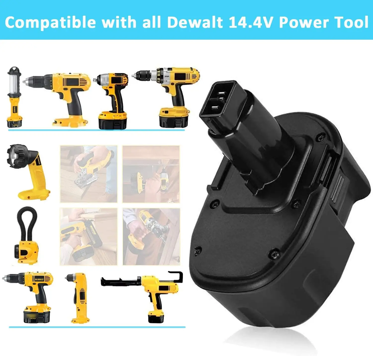 Imagem -03 - Bateria de Substituição para Ferramentas Elétricas sem Fio 14.4v 3600mah Dewalt Xrp Dc9091 Dc9094 Dw9091 De9091 De9092