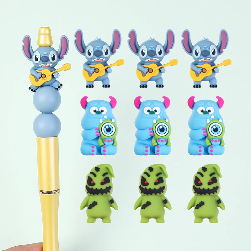 

5 шт. силиконовые 3D стежки монстр университетские фокальные бусины для DIY браслет ожерелье ножной браслет ручка брелок закладка аксессуары