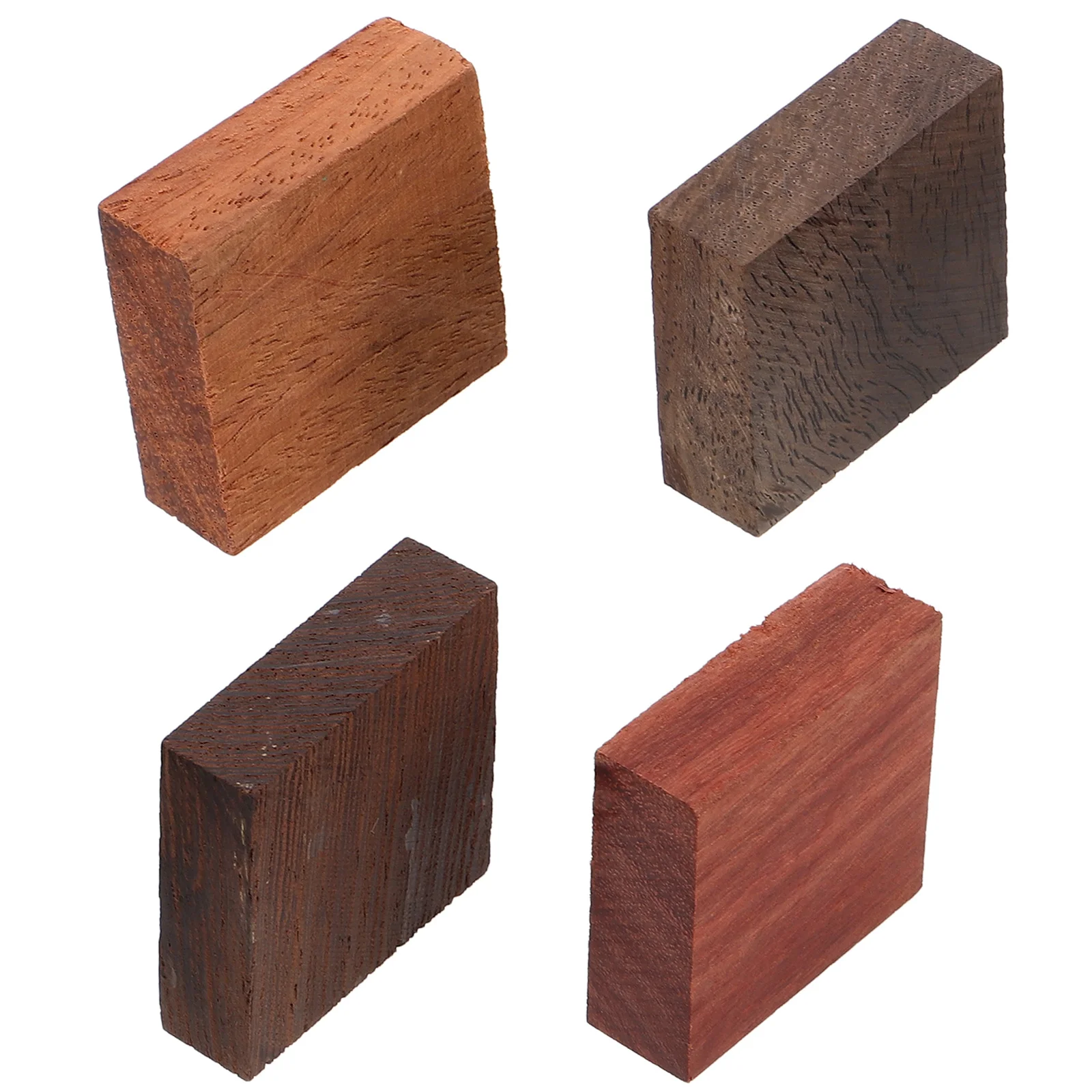 

4pcs Exotic Wood Blanks For Ring Making Diy Woodturning Craft Supplies Square Wooden Pieces Natural Unfinished Materials Chicken