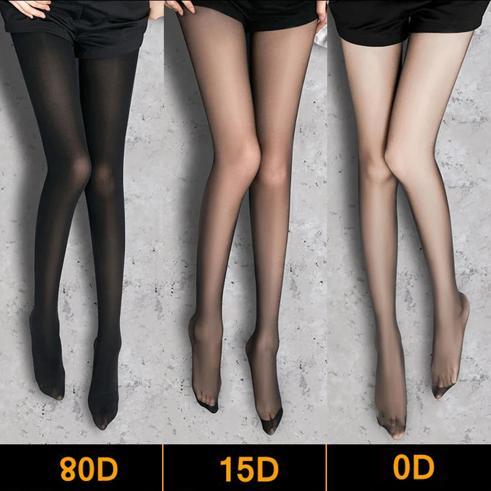 Women Sexy Thin Pantyhose Stockings Leggings Black Hosiery Sheer Tights Slim Breathable See Silk Through Anti-hook Ultra Bottom