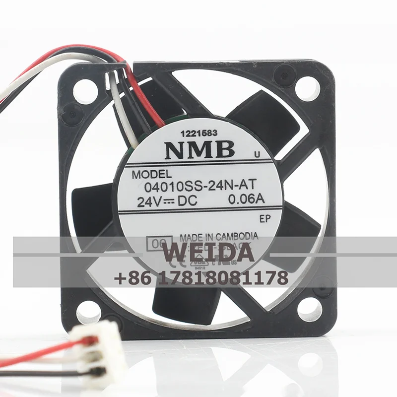 Case fan NMB 12V 48V DC24V 0.06A AC EC 4010 40X40X10MM 4CM Frequency Converter Cabinet Three-wire 04010SS-24N-AT Cooling Fan