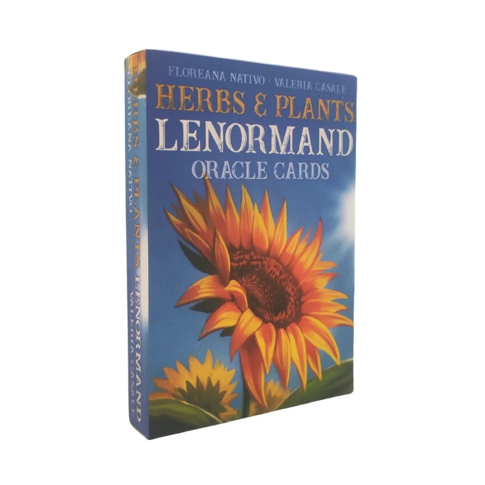 Ervas e Plantas Cartas Oráculo Lenormand, Cores Vívidas, Simbolismo Esplêndido, 10,4x7,3 cm, 36 peças