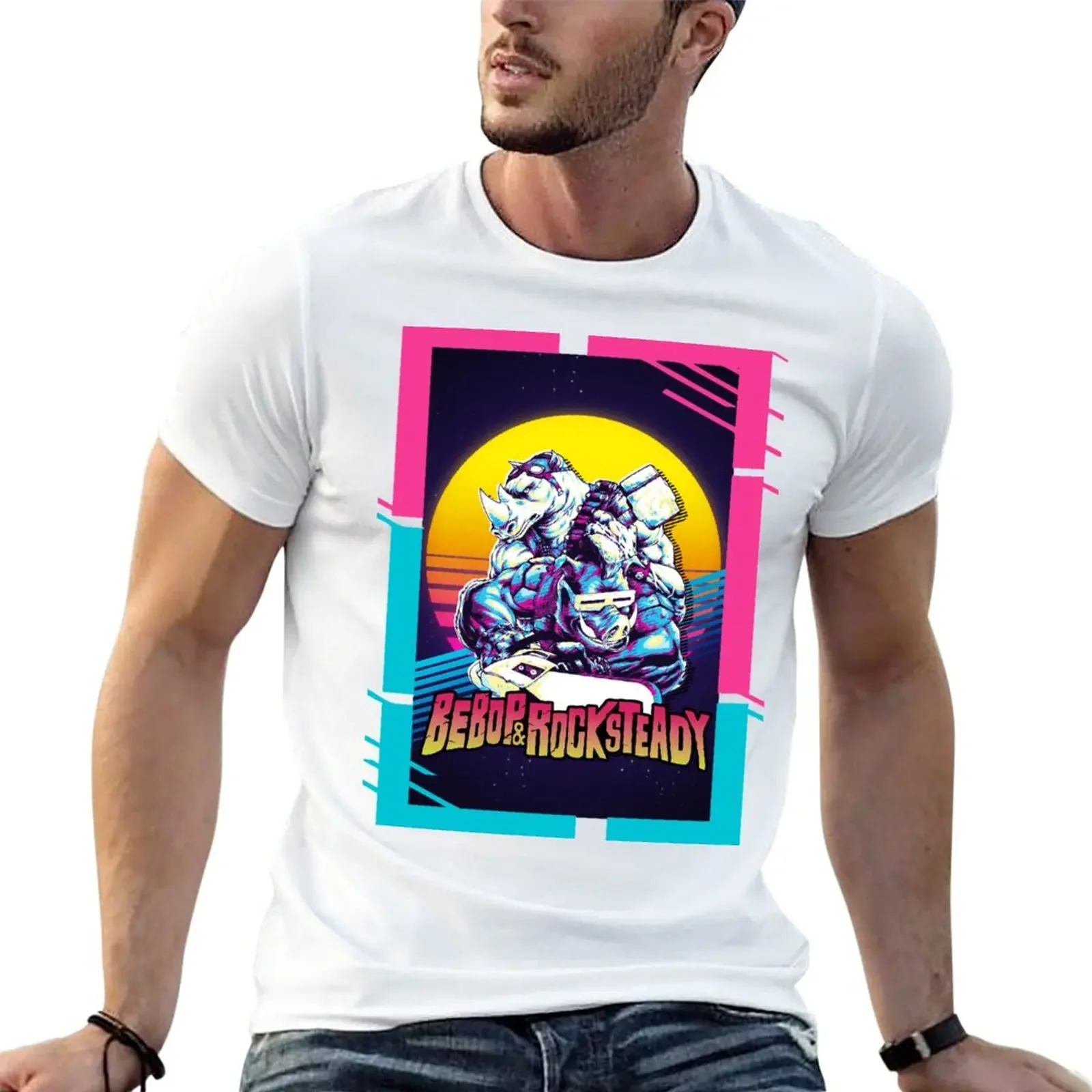 New Retro Bebop & Rocksteady T-Shirt shirts graphic tee cute tops basketball graphic tees summer clothes men t shirt