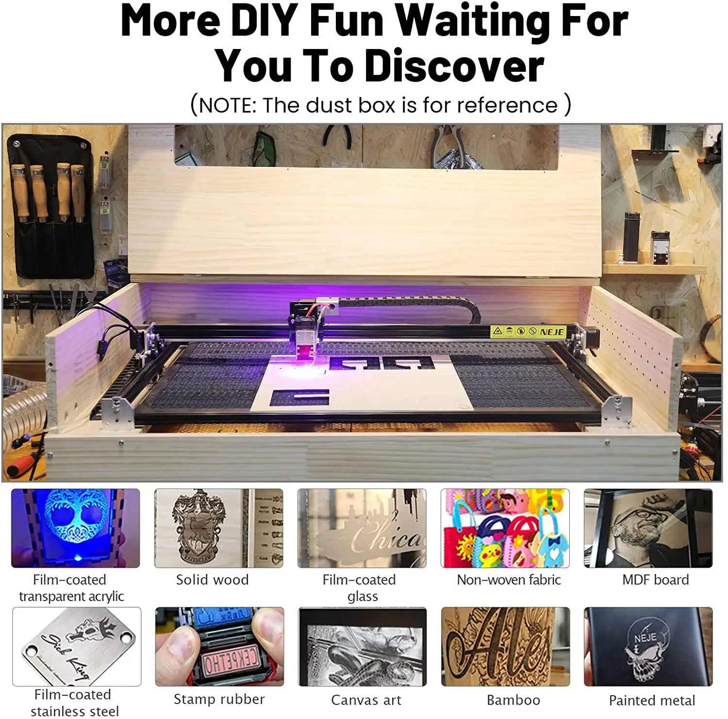 NEJE 3 Max incisore Laser Cutter 460*810mm Router di CNC macchina da taglio macchina per incidere Lightburn Wireless App Control legno fai da te