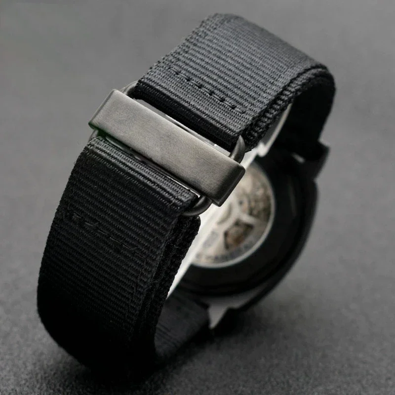 Nylon Watch Strap for Breitling Bell & Ross BR-01 BR-03 Thickened Men Nylon Watchband BR Hook Loop Fastener Woven Belt 22mm 24mm