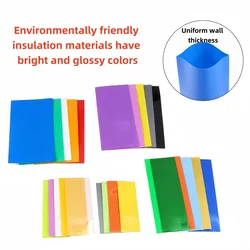 20/50/100pcs18650 Battery Sleeve Heat Shrink Shrinkable Tube Insulated Multicolor Battery Skin PVC FilmTape Protector Cover Pipe