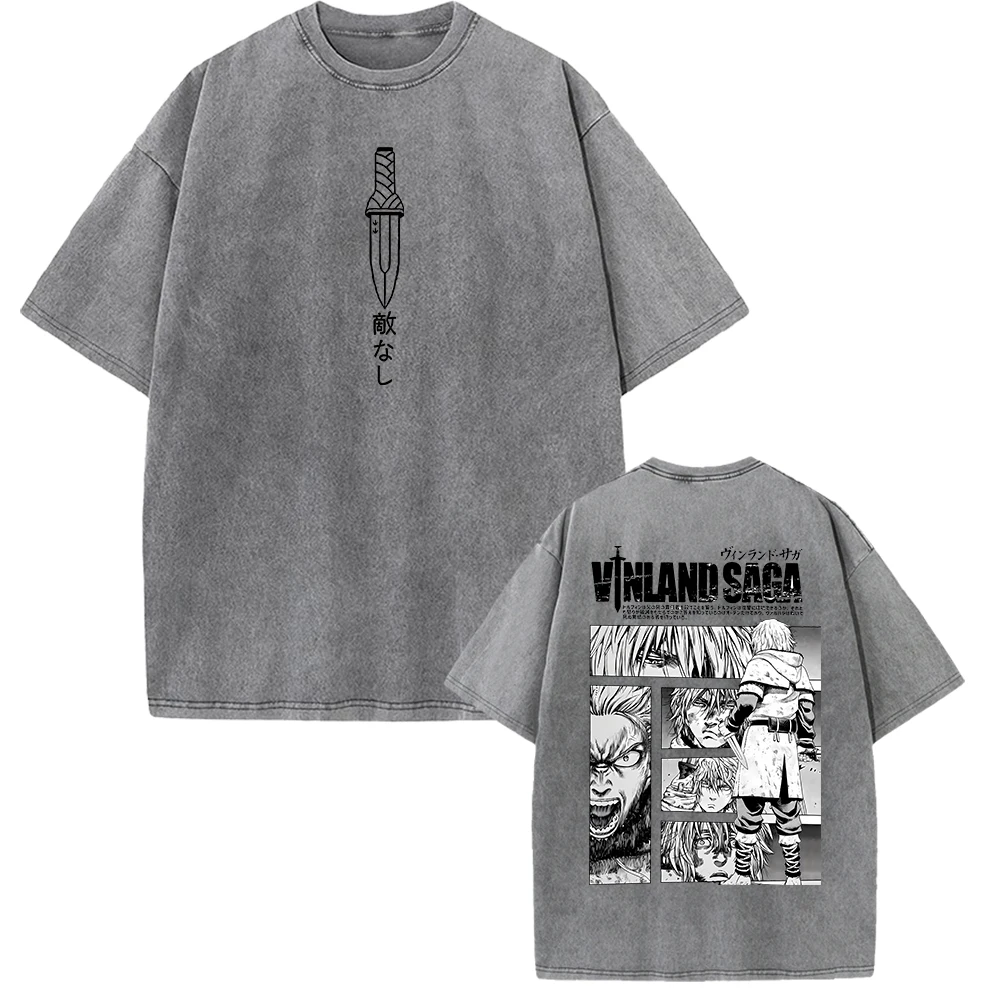 VINLAND SAGA Manga Graphic T-shirt Thorfinn Vintage Washed