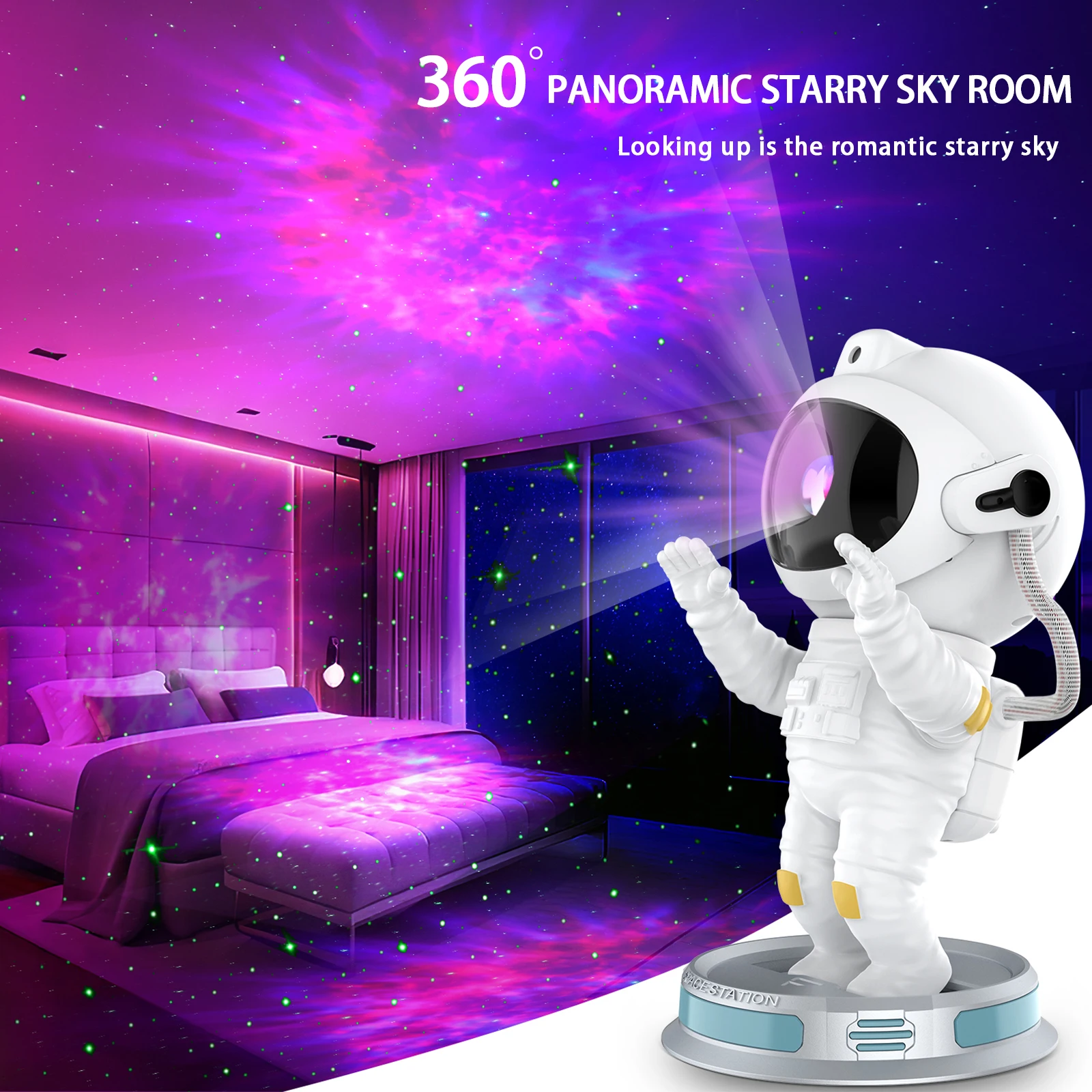 2025, Astronauten-Sternprojektor-Nachtlicht: mehrere Beleuchtungsmodi, Fernbedienung, Galaxie-Atmosphärenlampe für Schlafzimmer, Dekoration, Geschenk