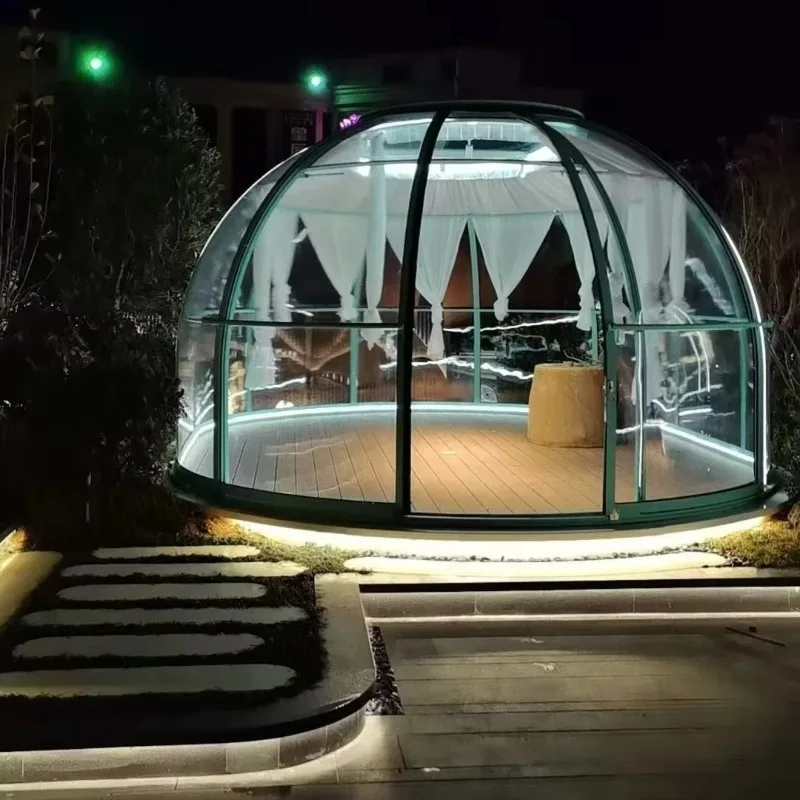Outdoor Bubble Room Waterproof 3-meter Diameter Luxury Modern PC Transparent Dome Bubble Container House Tent Hotel Villa Park