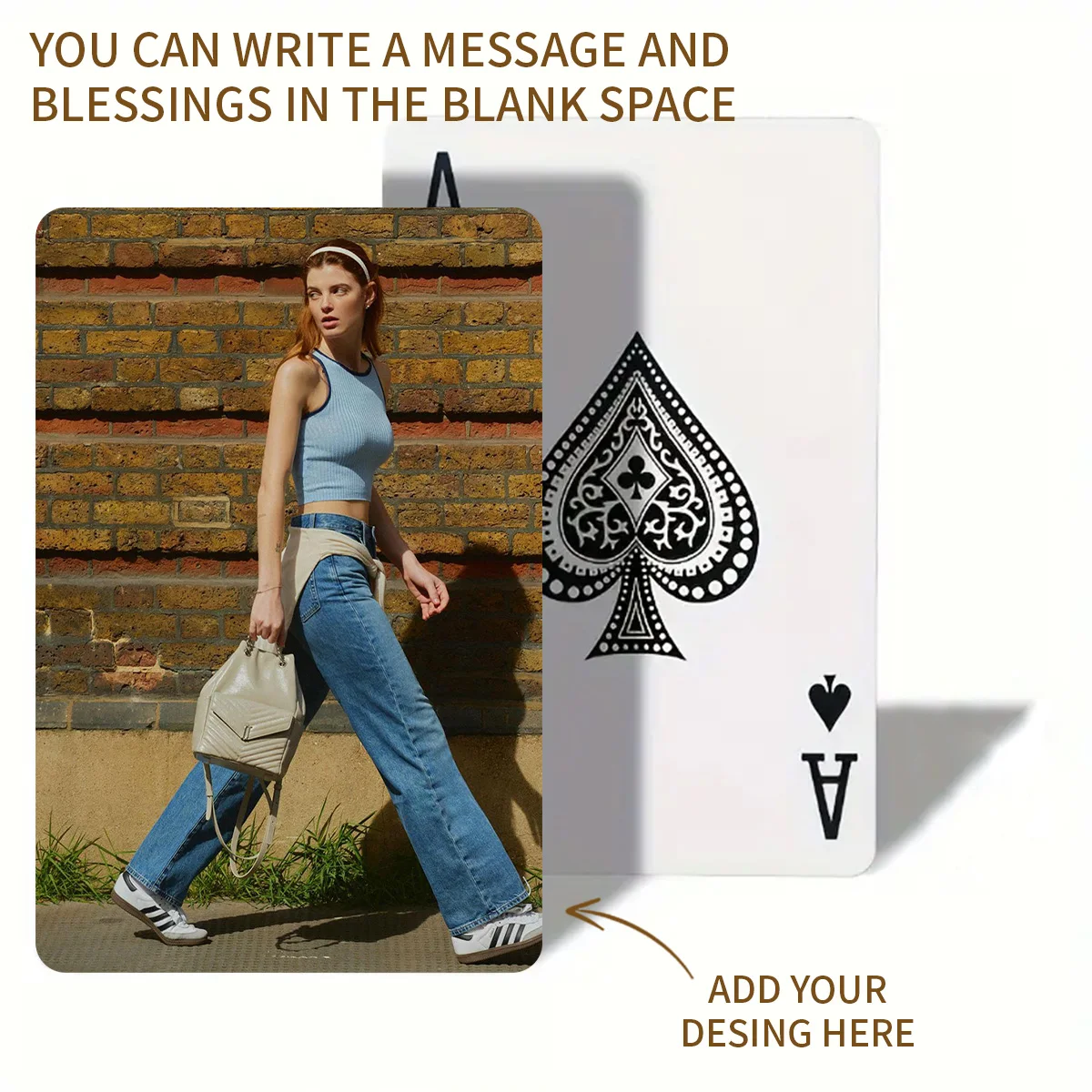 Benutzerdefinierte Fotospielkarten – 54 Stück personalisierte Deck für Geburtstage, Hochzeiten, Valentinstag, Thanksgiving, Karten für alle Gelegenheiten – Detail 1