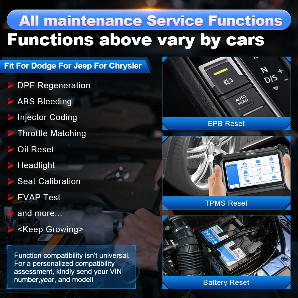 XTOOL InPlus IP500 OBD2 Scanner For Chrysler For Jeep For Dodge Car Diagnostic Tools FCA Autoauth 16 Reset Lifetime Free Update