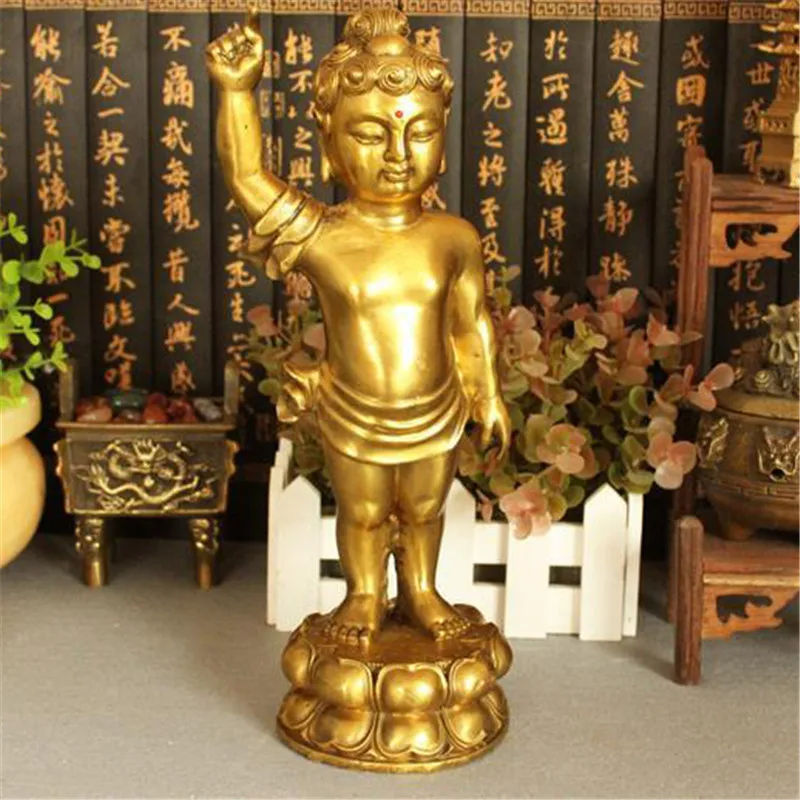 

Brass statue of Prince Siddhartha Buddha, offering treasures to the Buddha, resembles a treasure Buddha, Shakyamuni