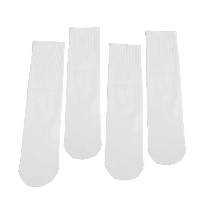 20 Pairs 8x33cm Diy Paint Sublimation Blanks White Socks Blank Unisex Adult Kid For Gifts