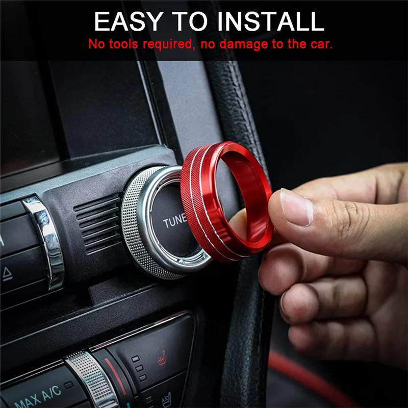 

Центральная консоль, аудио ручка фар, декоративное кольцо, внутренняя ручка, кольцо, автоаксессуары для Ford Mustang 15-20