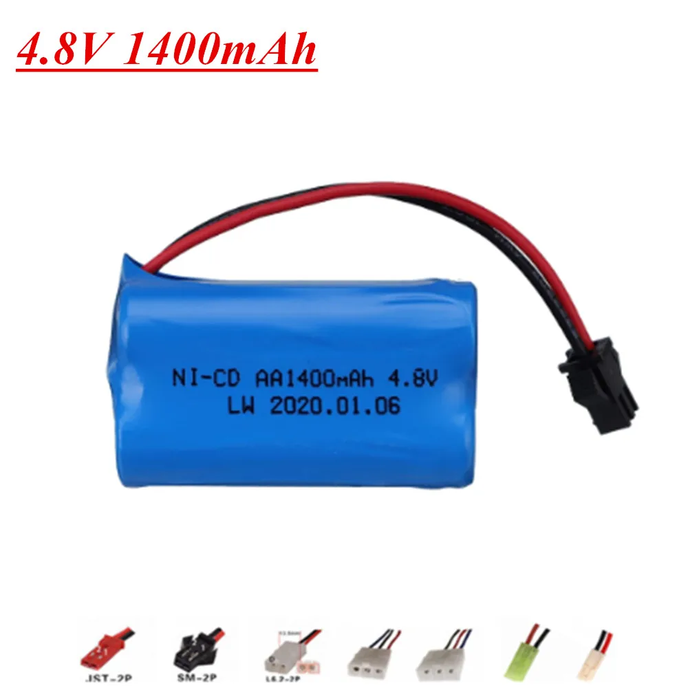 Akumulator Ni-Cd 4,8 V 1400 mAh nicd AA 4,8 V do samochodów RC 4,8 V Łódka RC Zabawka Akumulator 4,8 V 1400 Akumulator Ni-Cd