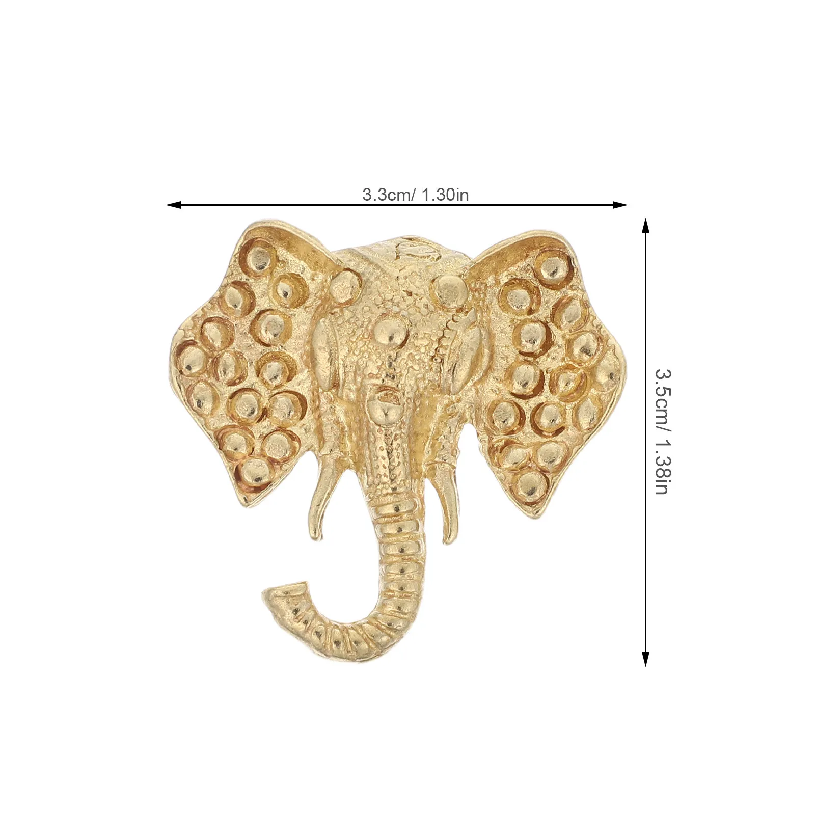 Vintage Elephant Brass Cabinet Knob for Kitchen, Dresser, Wardrobe, Bathroom Vanity & Drawer Pull