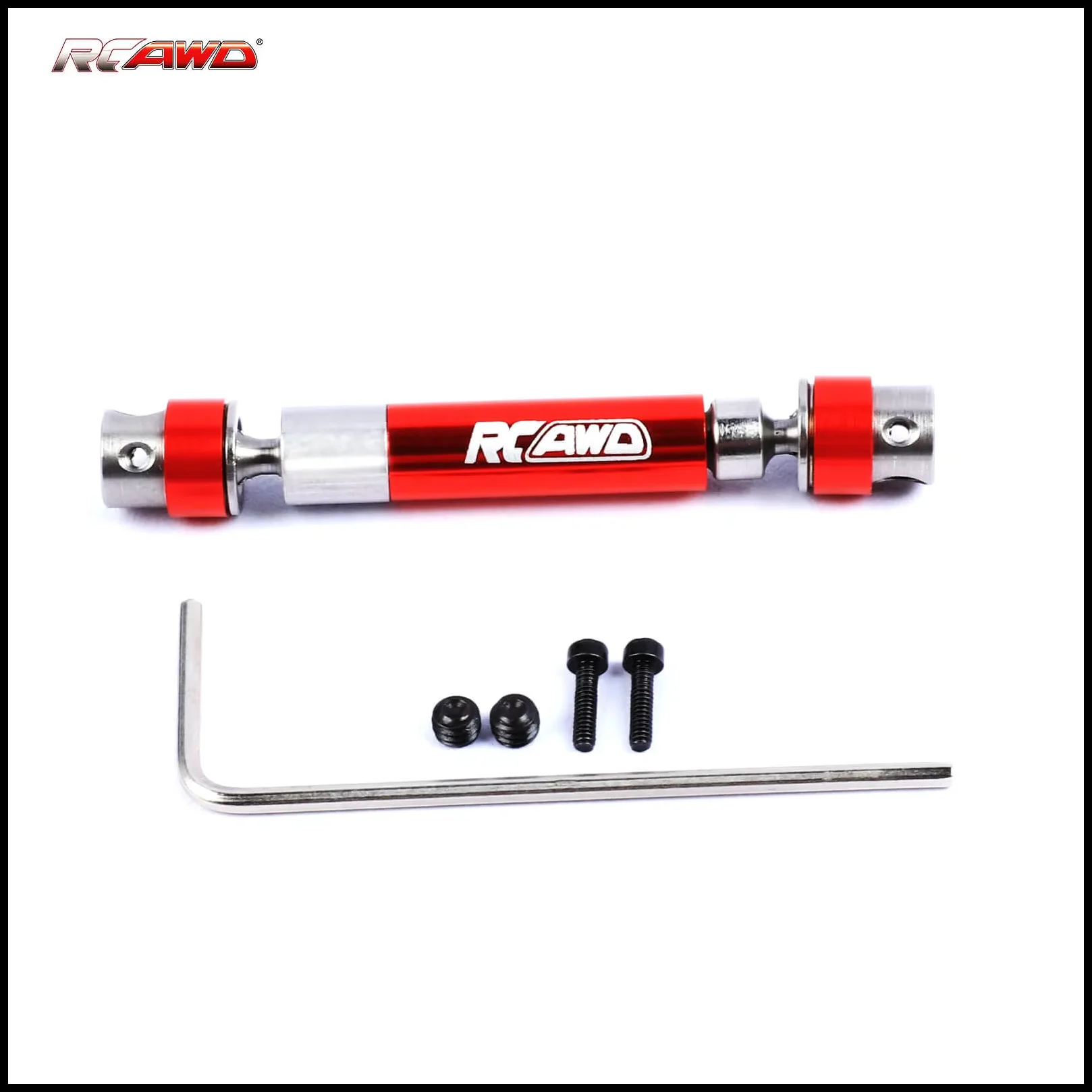 RCAWD Rear Slider Center Driveshaft #45 Steel 50-63mm Drive Shaft for Axial 1/24 SCX24 crawler Upgrades Parts