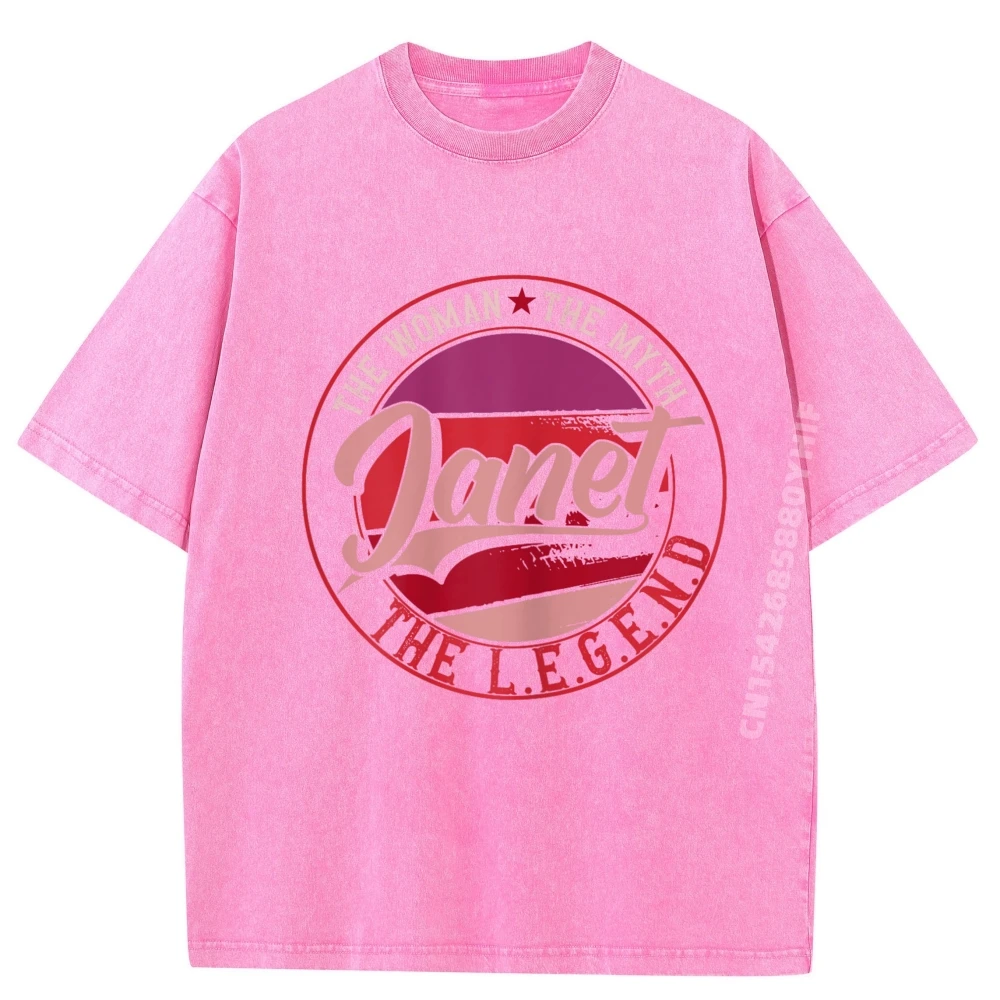 جانيت امرأة الأسطورة الأسطورة الجرافيك تي شيرت الرجال القطن الخريف غسلها قمصان جديدة والقمصان