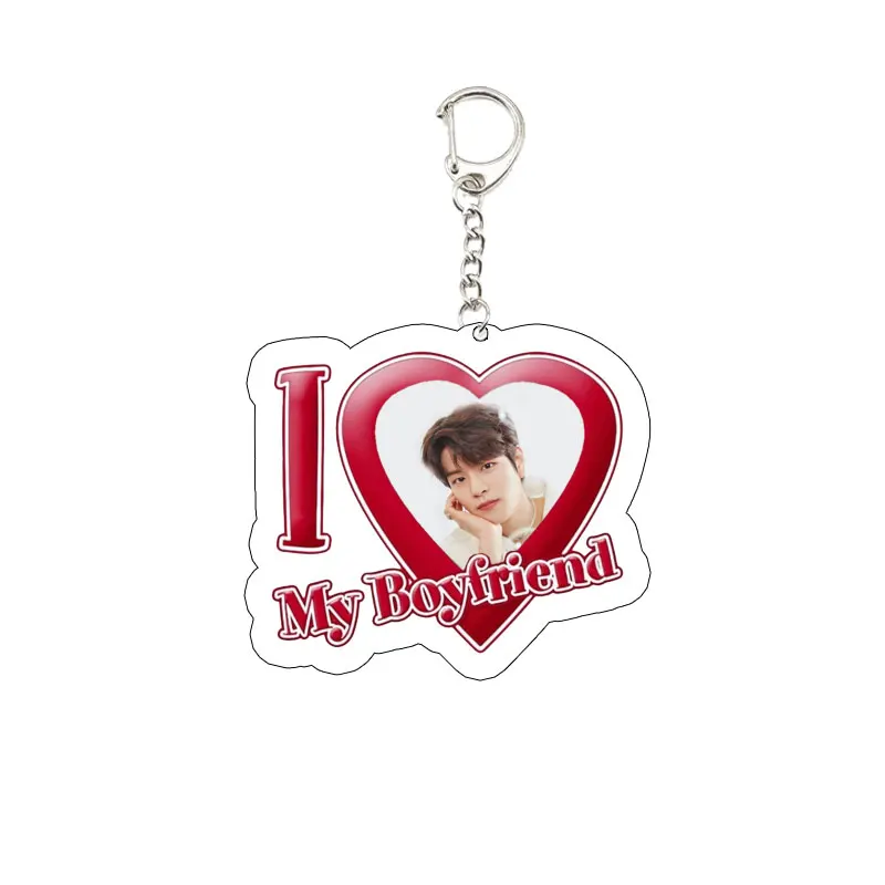 Korean Kpop Key Chain Key Ring Keychain for Accessories Bag Acrylic Pendant Keyring Chains Jewelry Fans Gifts