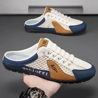 2025 Summer New Half Carrier Men's Shoes Soft Sole Casual Comfortable Sneakers Men's Slip-on Beanie Shoes sneakers for men