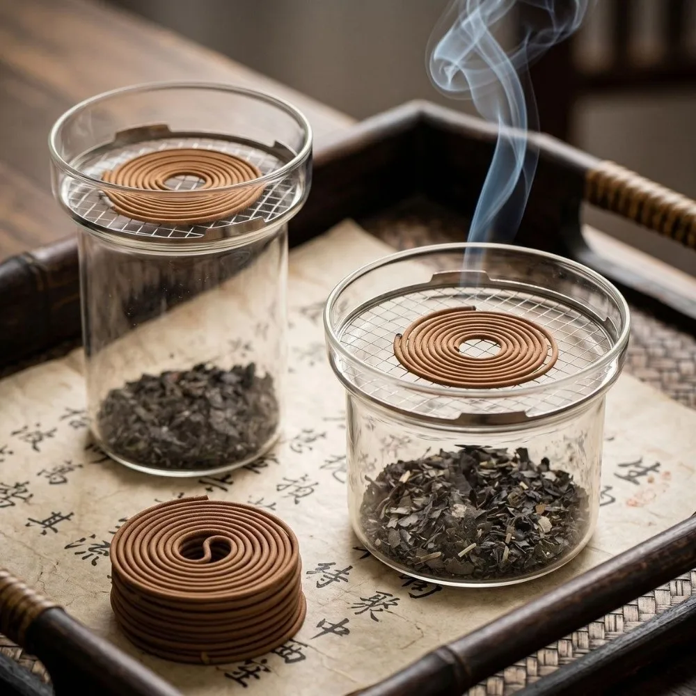 High-Temperature Resistant Incense Burner Glass Metal Filter Screen Aromatherapy Stove Minimalist Anti Dust Aromatherapy Burner